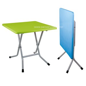 میز مربع تاشو پایه فلزی ناصر پلاستیک